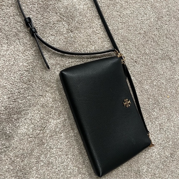 Tory Burch Pebbled Black Crossbody Bag - Picture 3 of 3